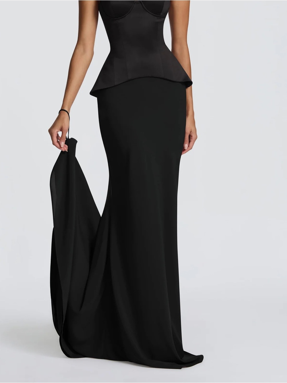 Elegant Black Mermaid Maxi Skirt - Women's Formal Skirt, skirt only ‼️‼️